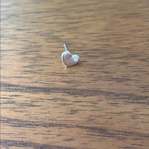 Sterling silver & diamond earrings